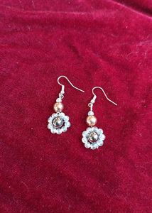 Handmade Beaded Flower Earrings