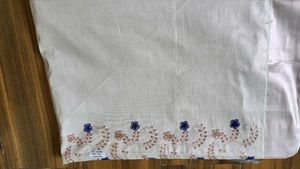 Kerala Kasavu Embroidery Tissue Sarree Brand New