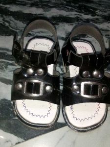 Black Buckle Sandals