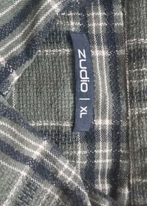 Zudio Olive Green Plaid Flannel Shirt - XL