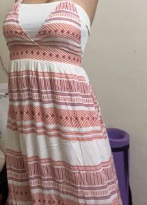 Striped Backless Dress
