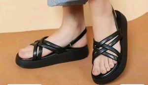 Roadster Black Platform Sandals