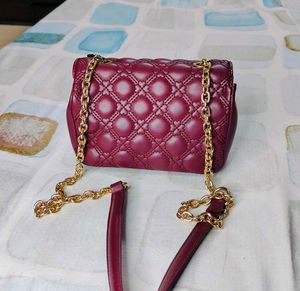 INC.5 Women Wine Quilted Sling Bag