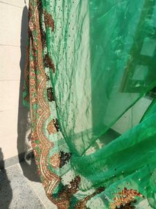 🔥☘️Women Embroidered Partywear Saree☘️🔥
