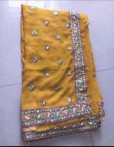 Tikka Work Saree🥻