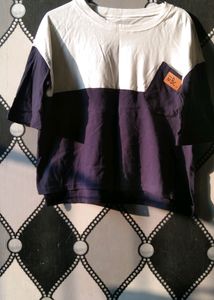 Blue &amp; White Oversized T-shirt