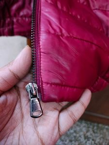 Burgundy Puffer Vest