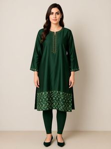 Black Friday Sale 🖤satin green new kurta