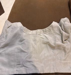 Grey  Shimmery saree with blouse