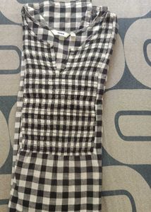 MAX Gingham Dress - Black and White