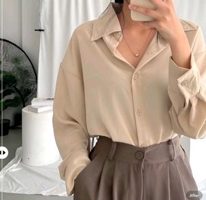 NEW WITH TAG Elegant Cream Long Sleeve Shirt