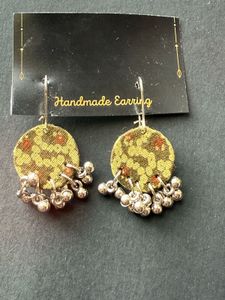 Handcrafted Fabric Jhumki Earrings 🌿✨