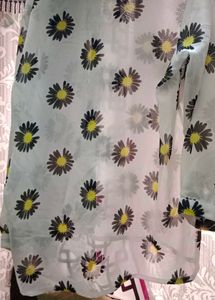 Daisy Print Oversized Blouse