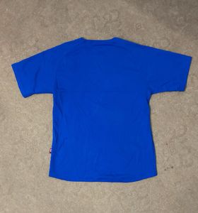 Blue Button-Up Baseball T-Shirt