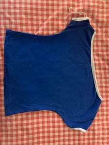 Blue One-Shoulder Top
