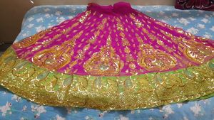 Attractive Rajasthani Aari Tari Jari Lahenga Odani