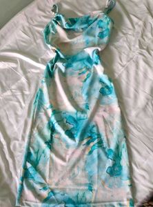 Marble Print Mermaid Theme Dress 💙