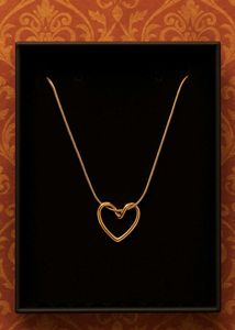 Elegant Gold-Tone Heart Pendant Necklace