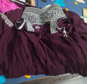 Ready To Wear Saree In Lahnga Style