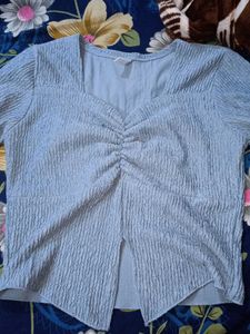 Blue Long Sleeve Top