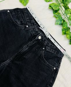 charcoal bershka super wide jean