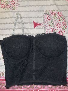 Corset Shoulder Straps Crop Top
