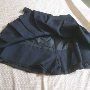 Pleated Navy blue Korean  Skirt