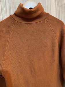 Long Woolen High Neck Dress