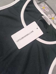 Black &amp; White Trim Tank Top