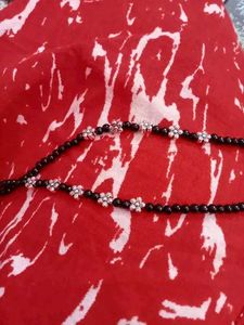 Black Beaded Anklets
