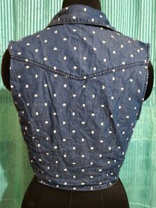 Size S/M 🎁Buy 2 Get 1 Free🎁 Denim Heart Top