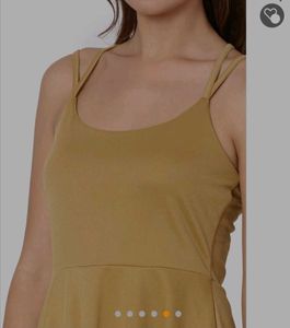 Biege Color Party Wear Ginger Dress