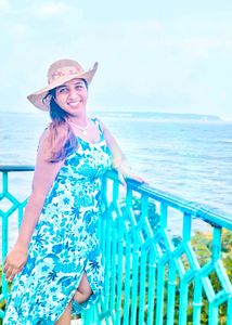 Floral Blue Flowy Beach Dress