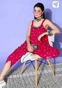 Pink Printed Jumpsuit