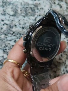 Edifice Casio Watch - Black and Rose Gold