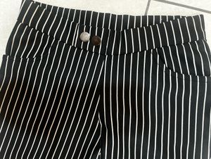 Striped Black &amp; White Pants