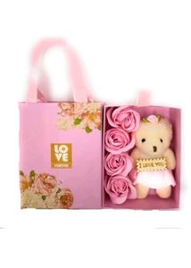Teddy Bear &amp; Roses Gift Set