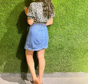 Denim Mini Skirt