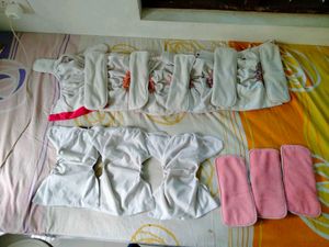 8 Reusable Cloth Diaper Bundle