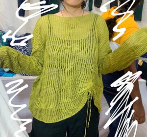 Loose Knitted Top With Holes !!