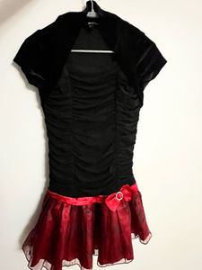 Chic Black & Red Party Dress – Imported f