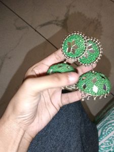 Beautiful Green  Jhumke Janpath Gujarati Lane