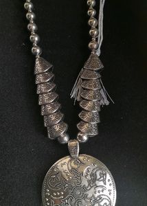 Oxidized Necklace With Earrings