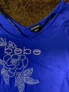 Bebe Blue Top