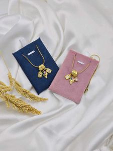 18K GOLD PLATED DESIGNER CHAIN WD PENDANT