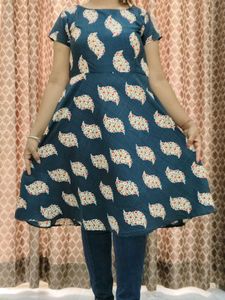 Stylish Blue Printed Kurta