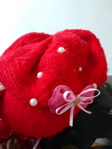This Is A Red Woolen Cap