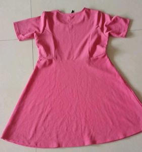 Pink Fit &amp; Flare Mini Dress