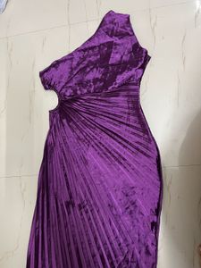 Purple One-Shoulder Dress