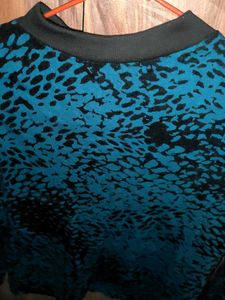 Blue &amp; Black Print Long Sleeve